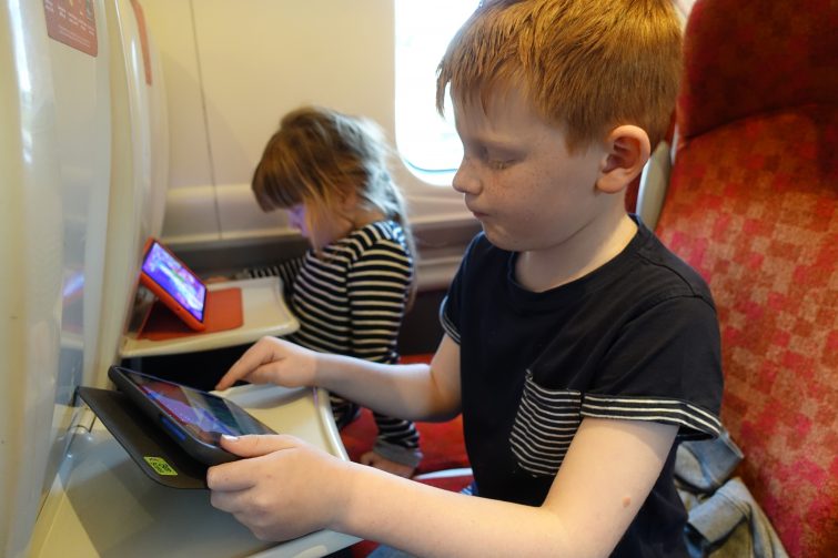 Kids on the train to London with Family and Friends Railcard