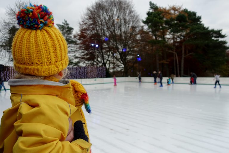 Christmas days out in York - ice skating rink at Stockeld Park