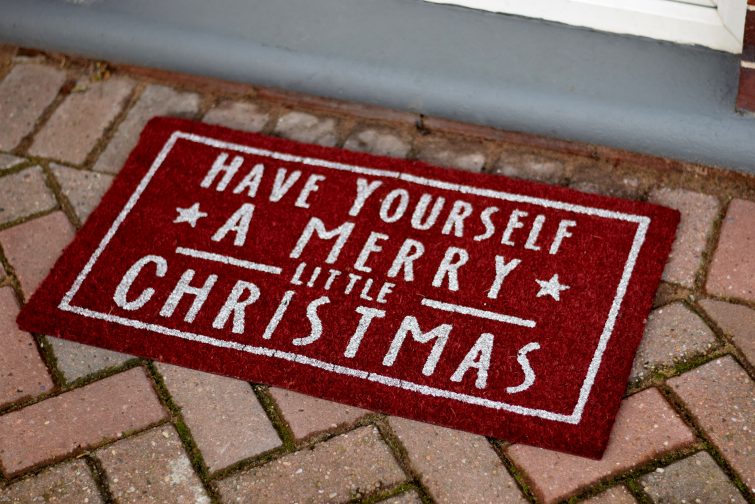 Sparkly Christmas doormat from John Lewis