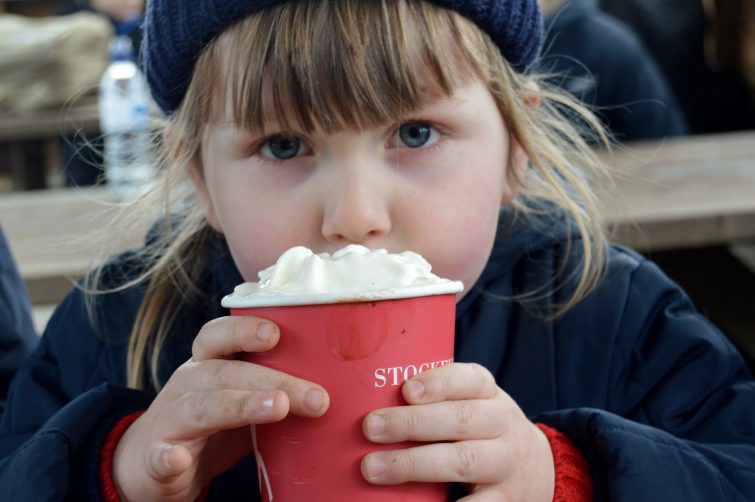 Hot chocolate at Stockeld Park, Christmas adventure