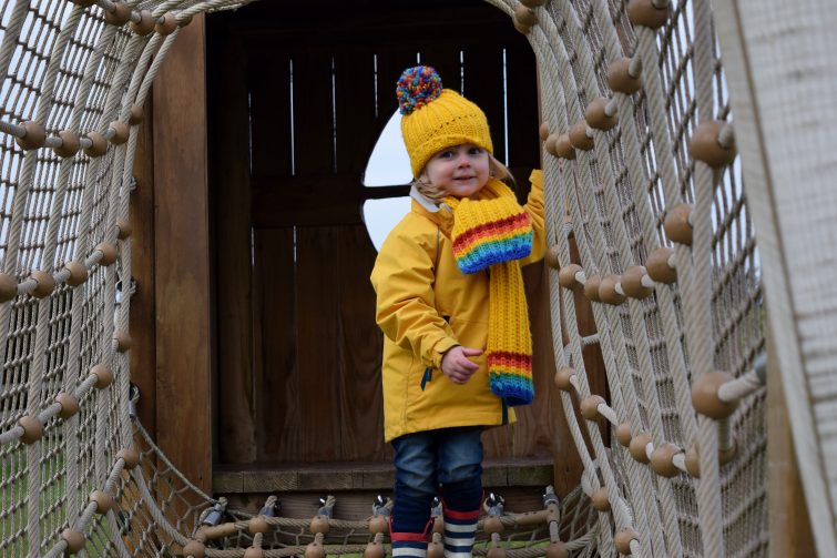Playing in Farmer Foster's Barnyard at Stockeld Park