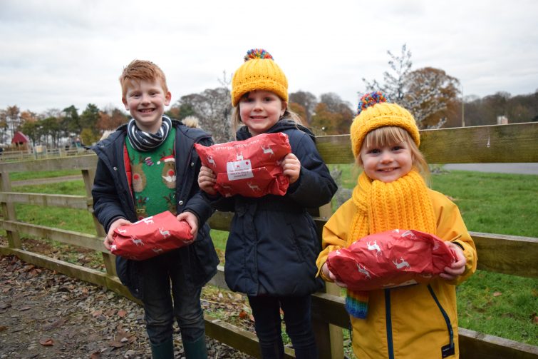 presents from Father Christmas at Stockeld Park