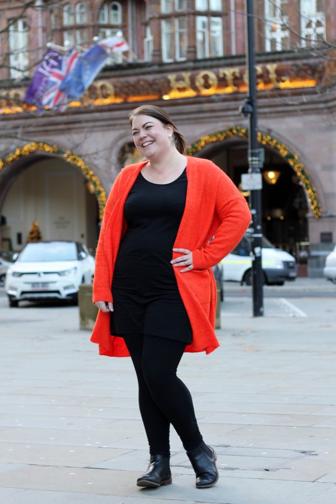 Orange cardigan from Sainsburys