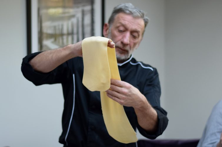 Giancarlo making pasta