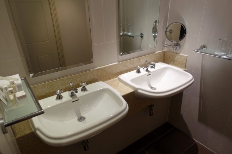 Twin sinks Deluxe Garden View room at The Majestic Hotel