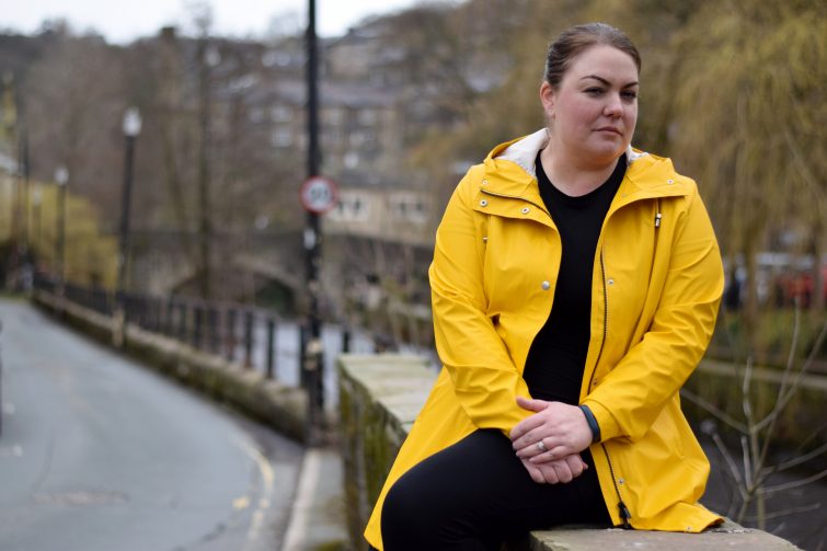 bright yellow raincoat