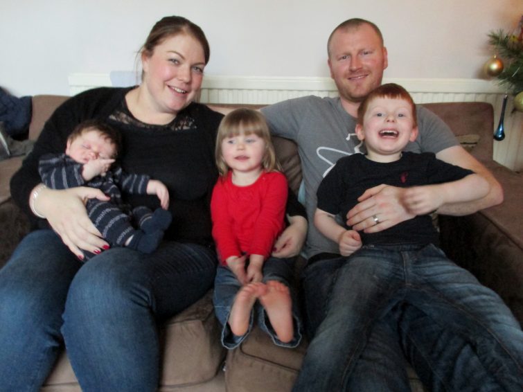 A family of five with three children under five