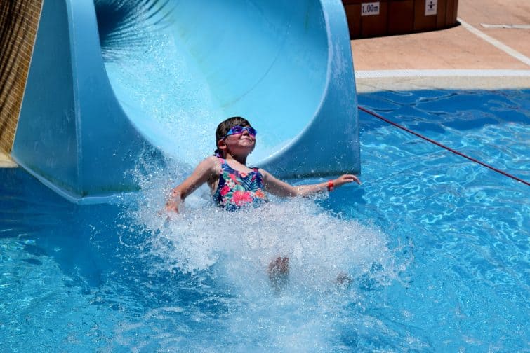slide pool at Holiday Village Tenerife