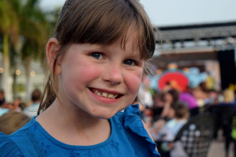 Chloe enjoying the Holiday Village Tenerife main stage