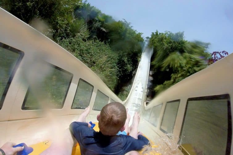 Siam Park rides with kids