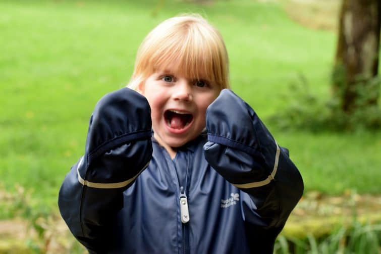 Muddy Puddles Puddleflex suit with fold over hands