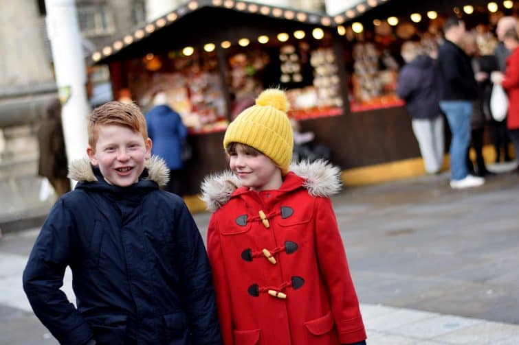 Leeds German Market with kids