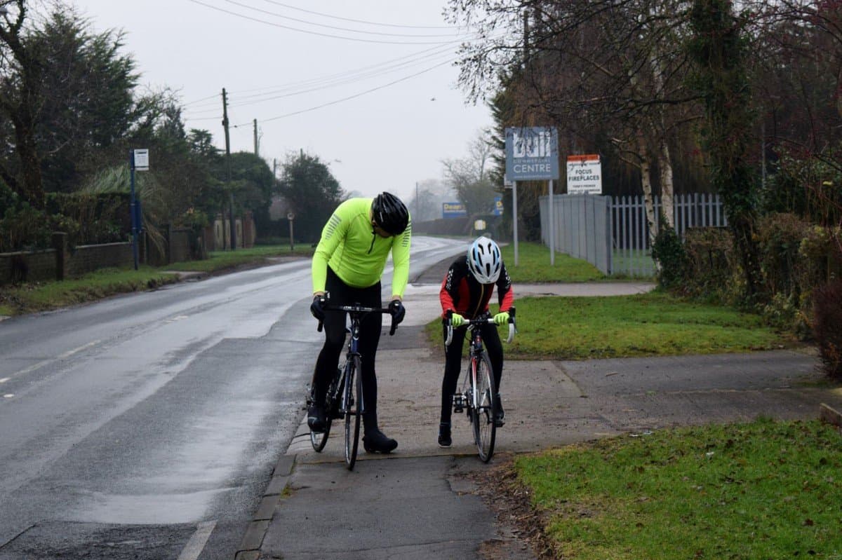 Ben and Dave getting ready for their first bike ride