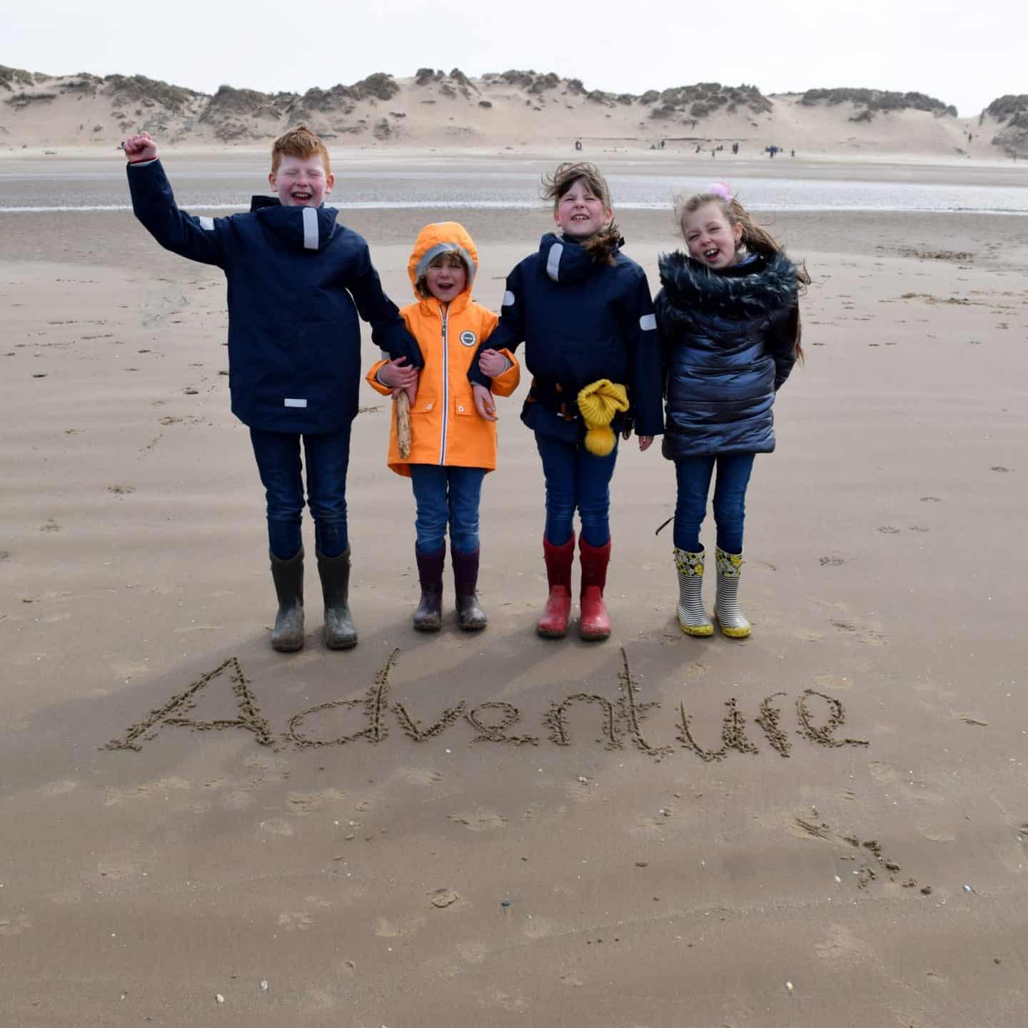 Kids on the beach at Formby