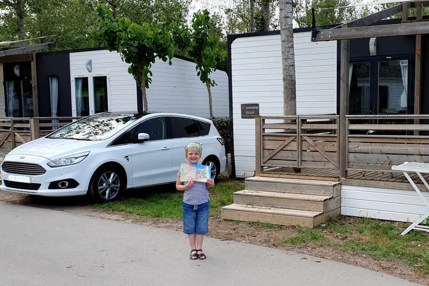 Parking was a squeeze next to our Eurocamp Avant at Les Sablons