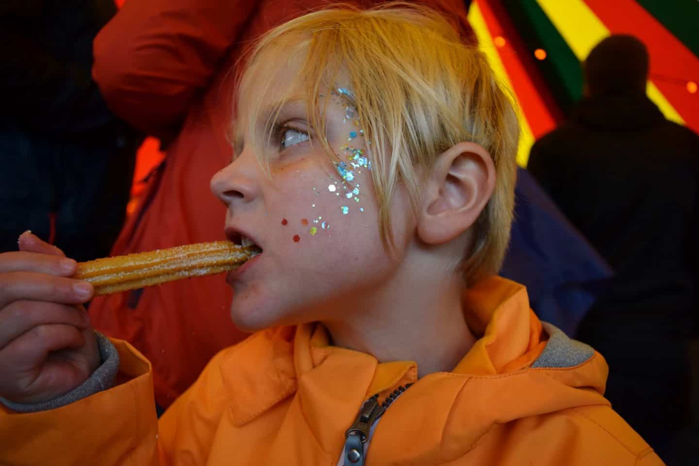 festival churros and glitter