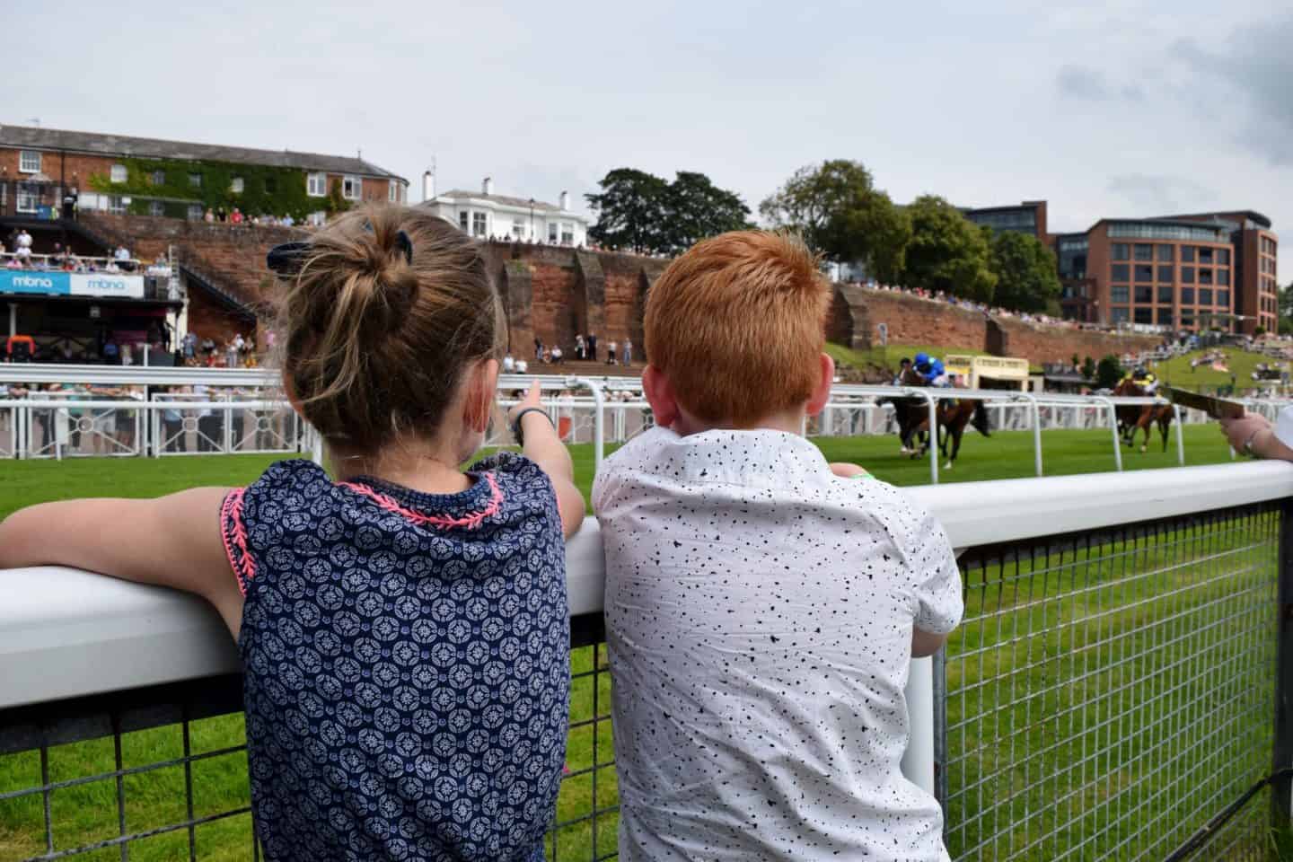 Under 18s Race Free - kids watching the horse racing at Chester Races