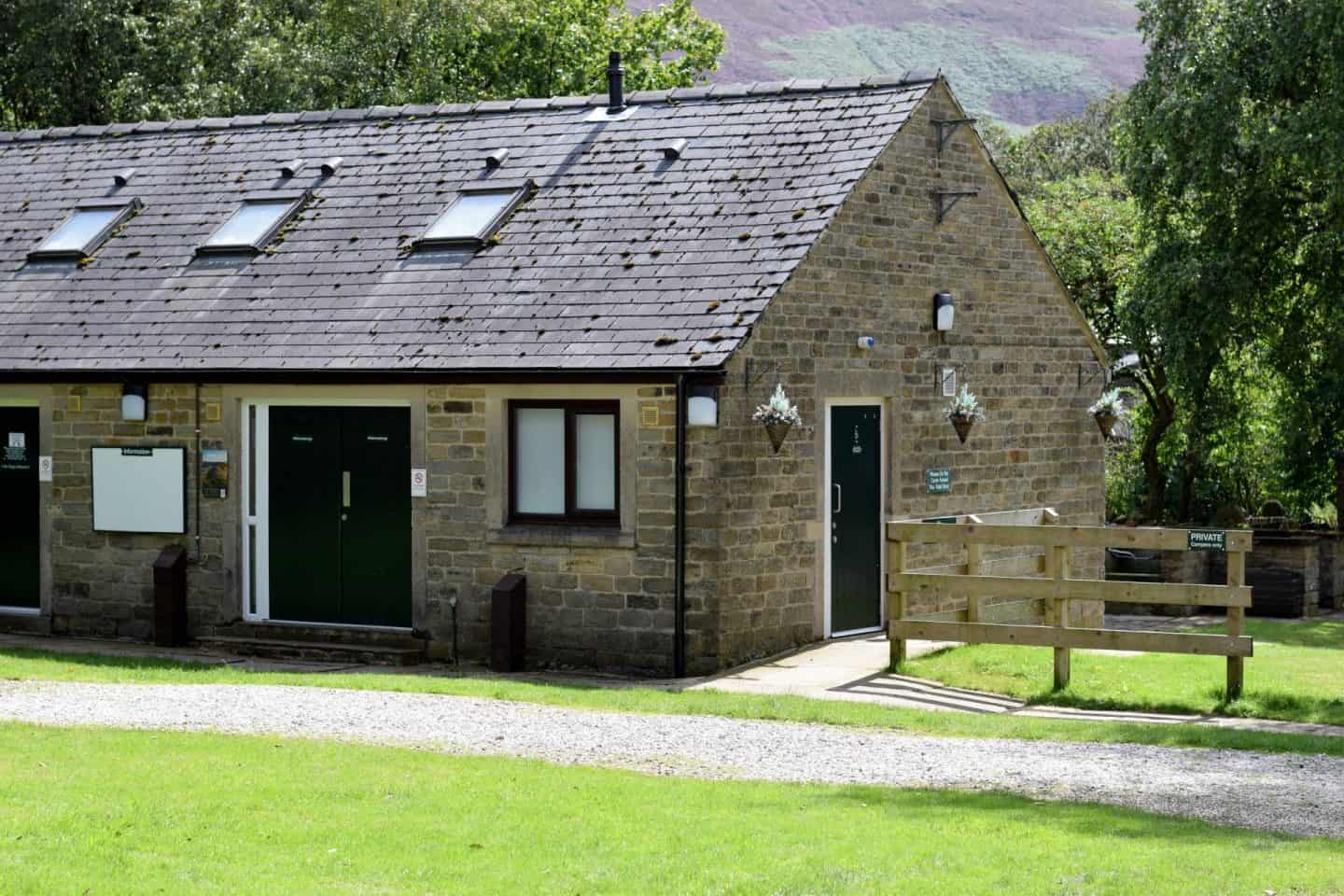 Toilet block at Crowden campsite