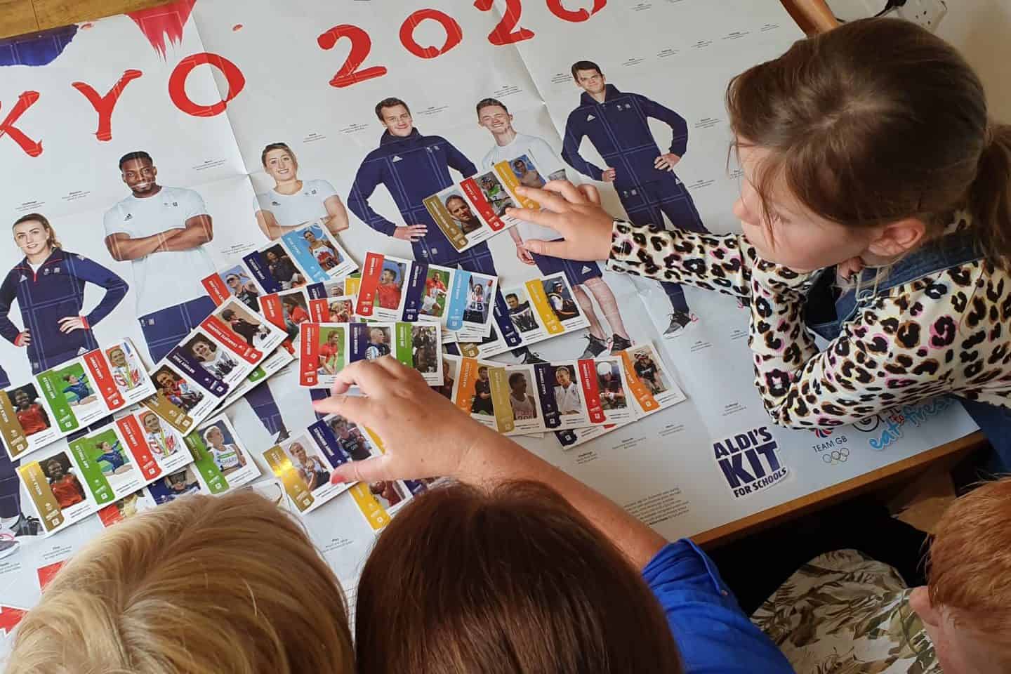 ALDI Kit for schools stickers featuring Olympic athletes