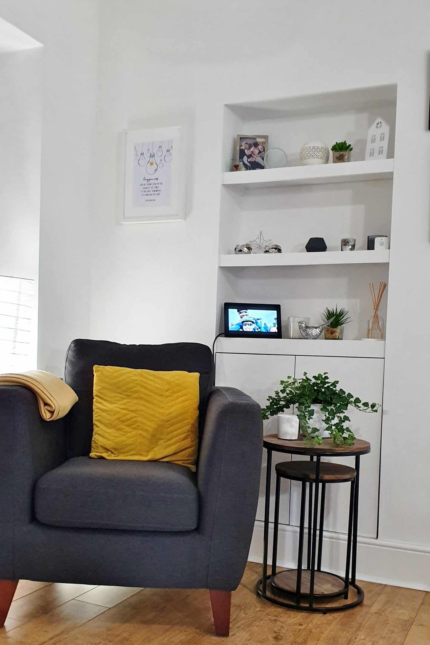 Nixplay Smart Photo Frame in living room