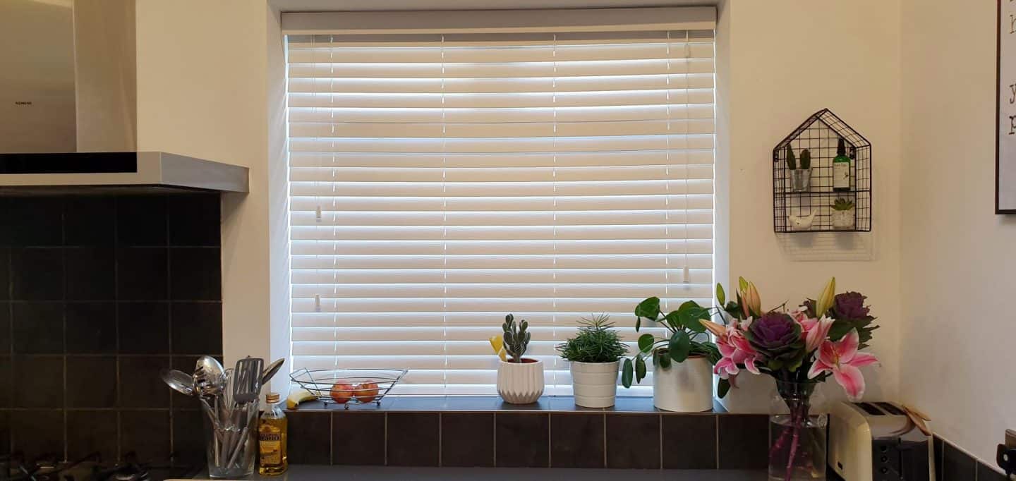 Make My Blinds - white wood effect slat blinds, made to measure
