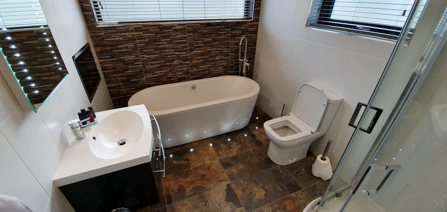 luxurious master en suite with television