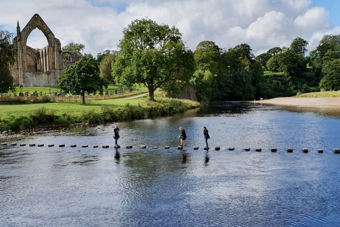 Stepping stones at Bolton Abbey
