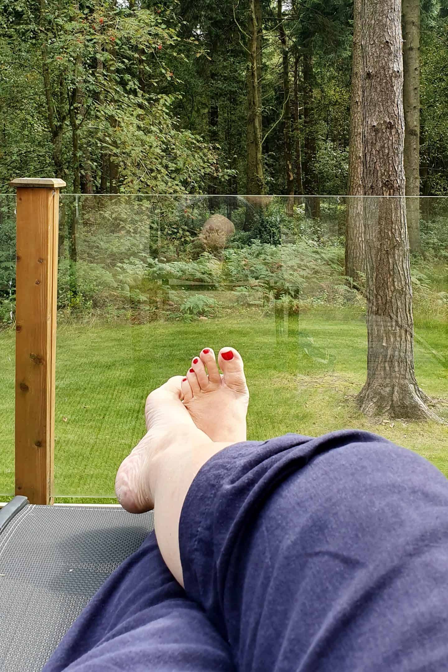 Relaxing on the decking