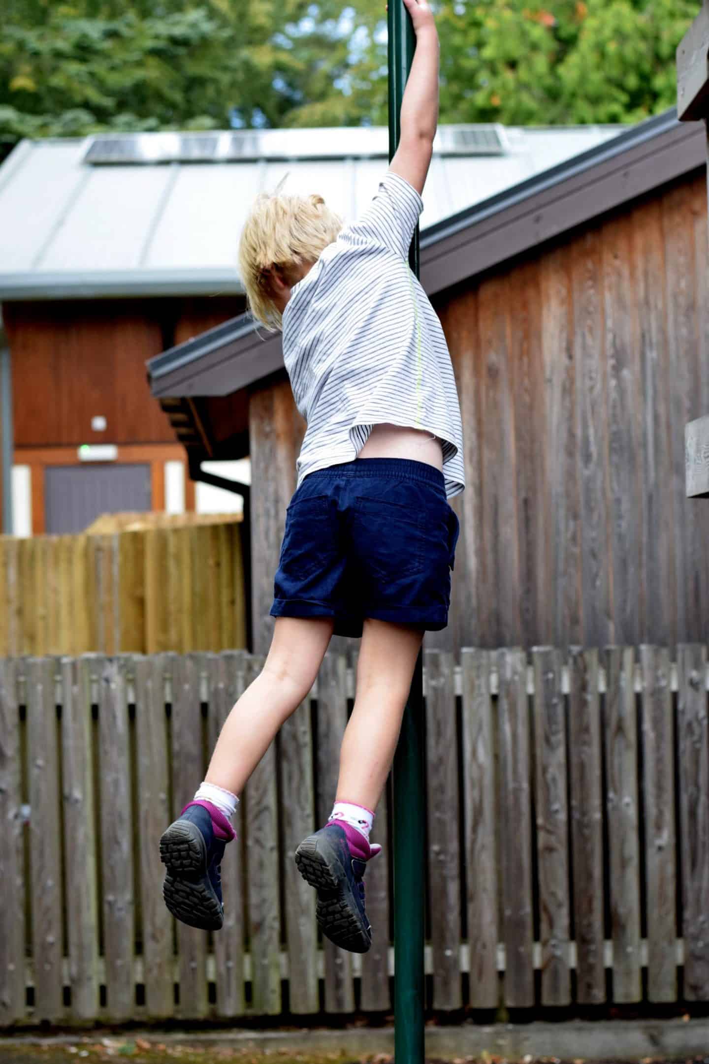 Fireman's pole at Darwin Forest play area