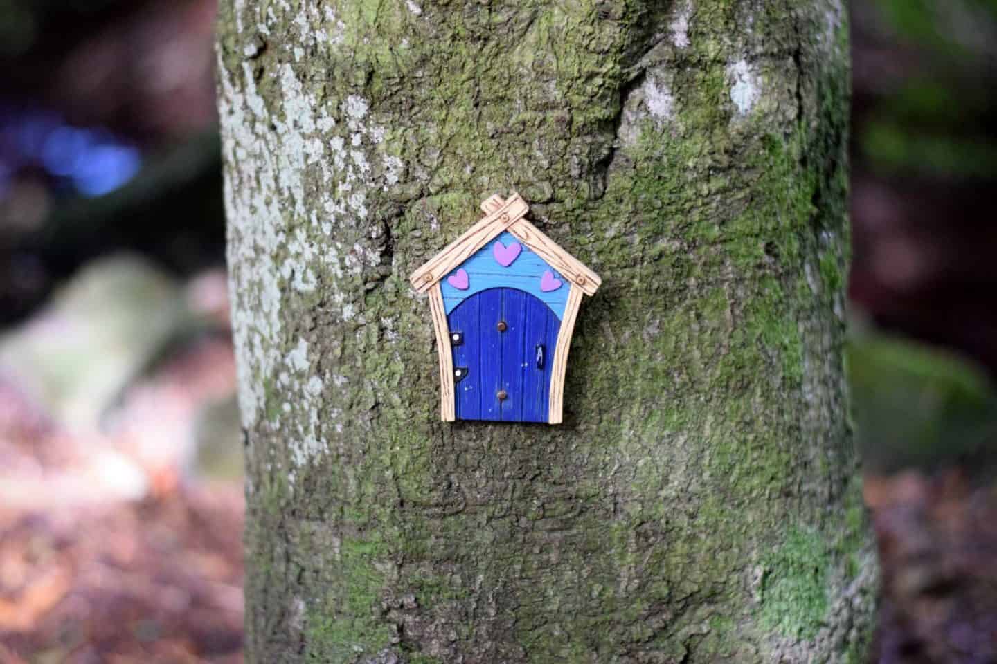 Fair door on a tree trunk