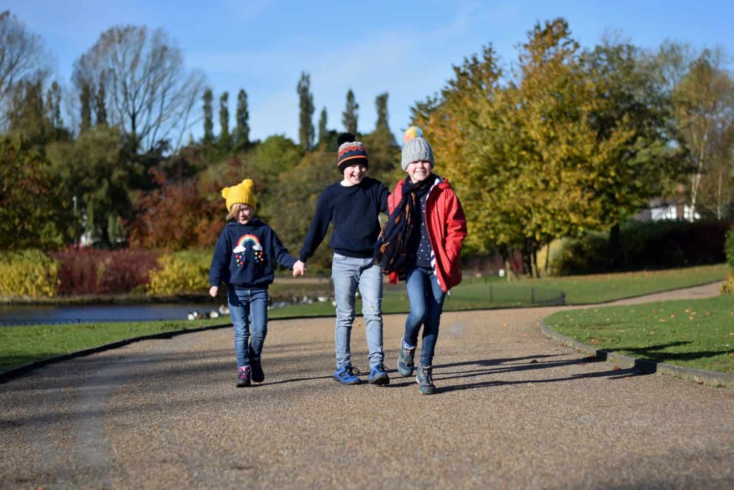 kids running in the park