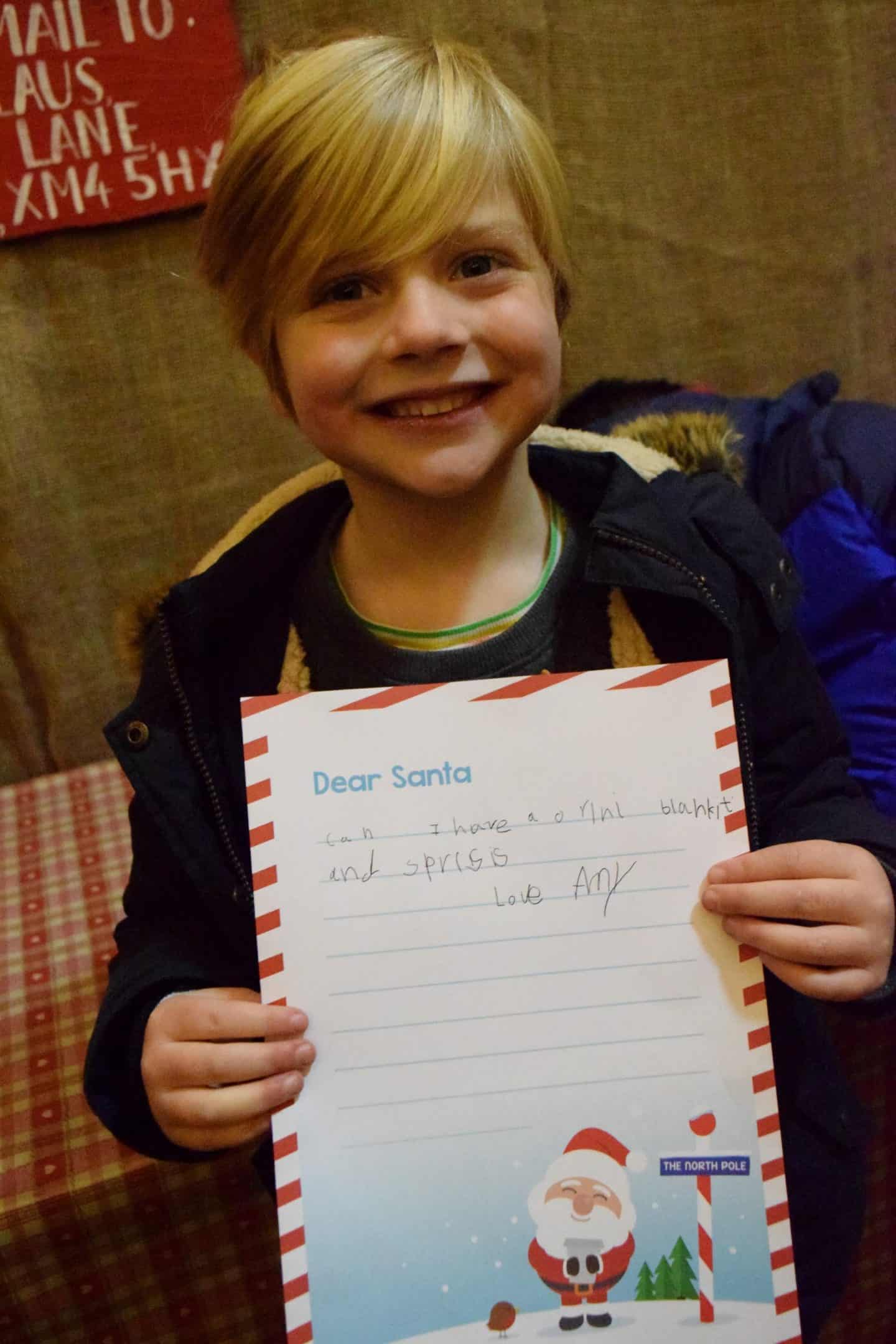 Amy's letter to Father Christmas