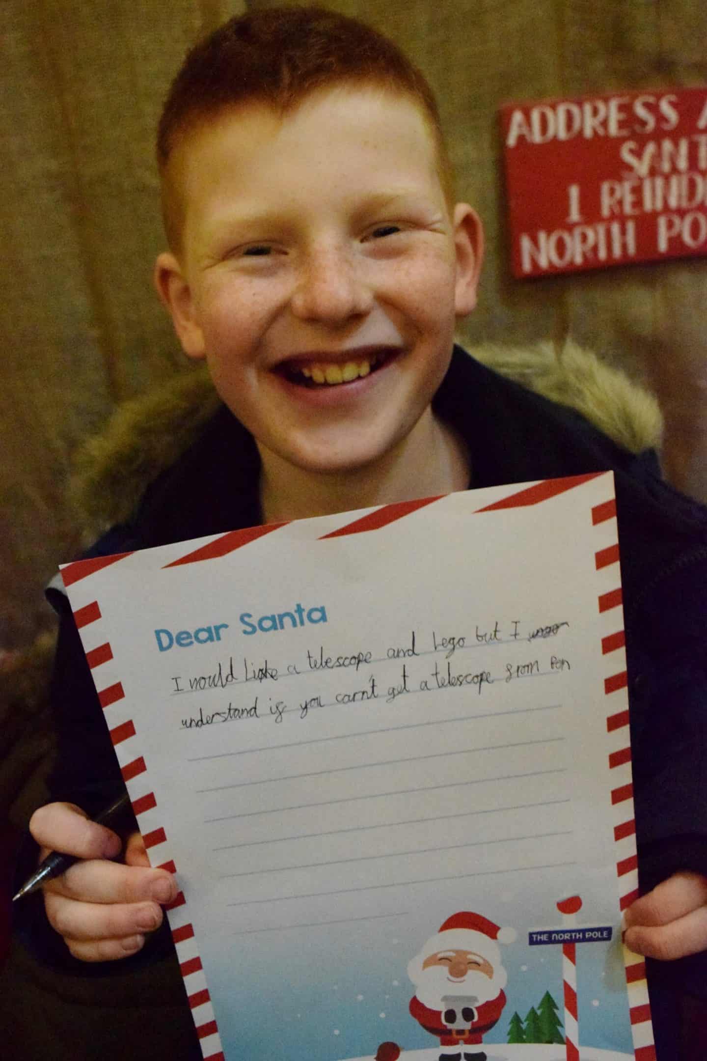 Ben's letter to Father Christmas