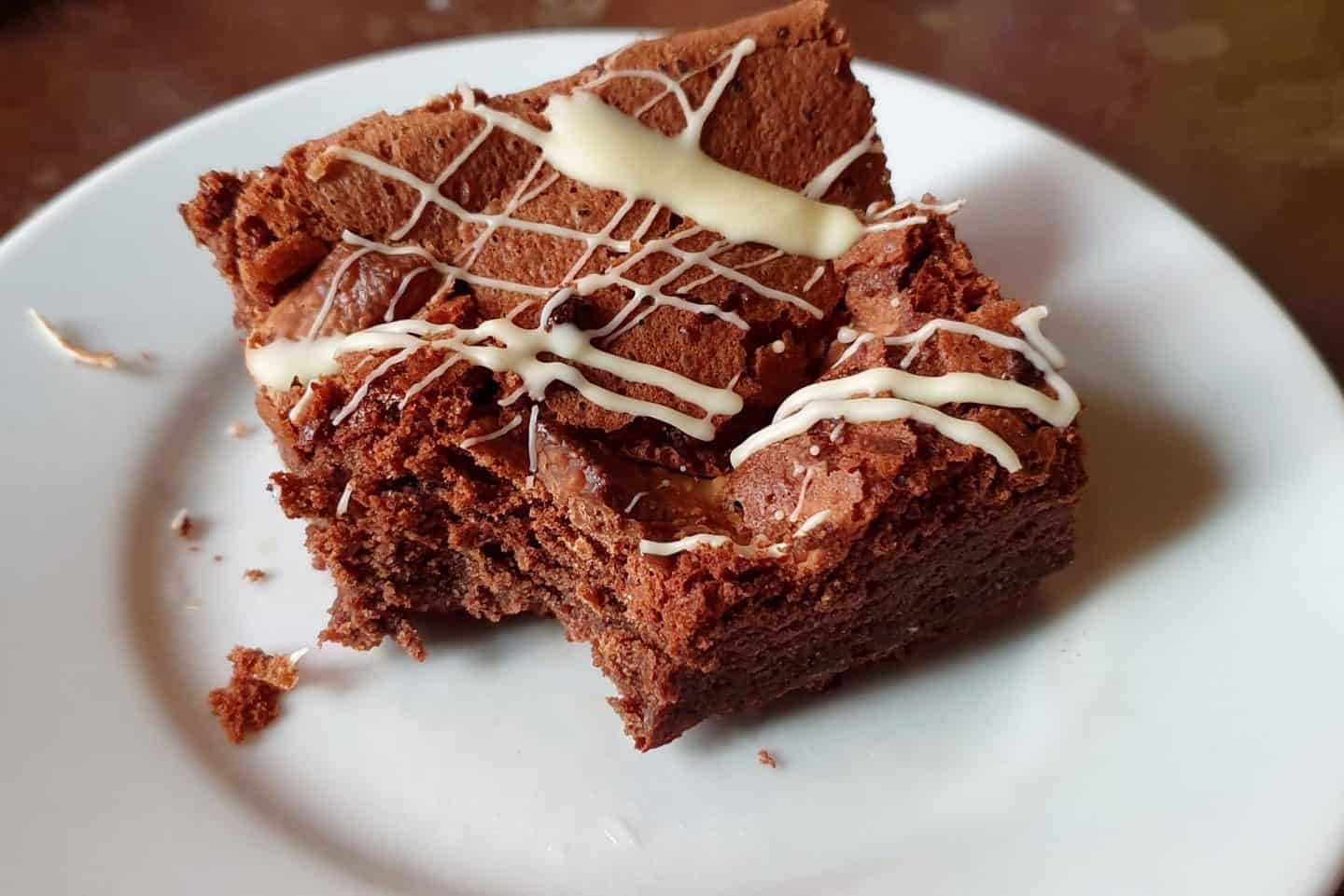 Gluten free raspberry and chocolate brownie - Ezra & Gil, Manchester