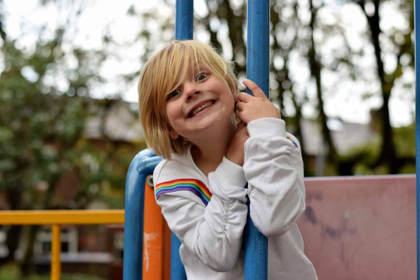 Little girl playing in the park