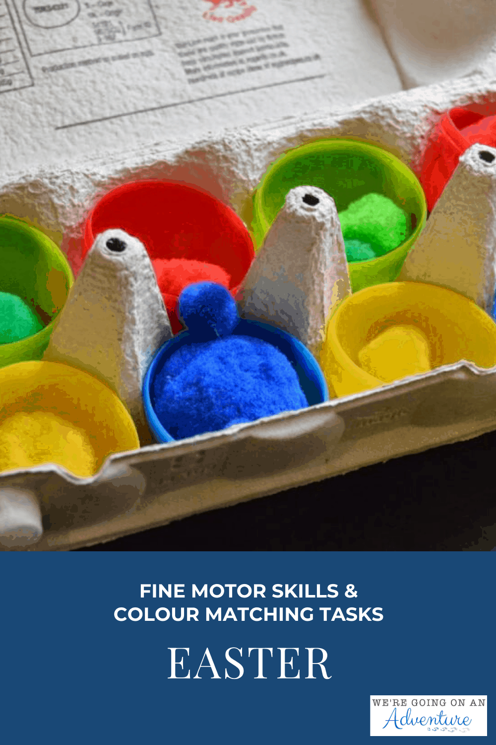 Easter themed sorting activity for young children