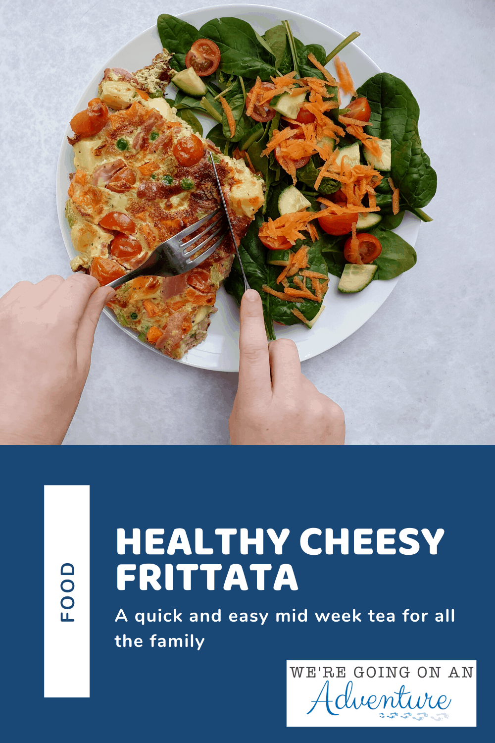 Healthy cheesy frittata - a great mid week tea for all the family.