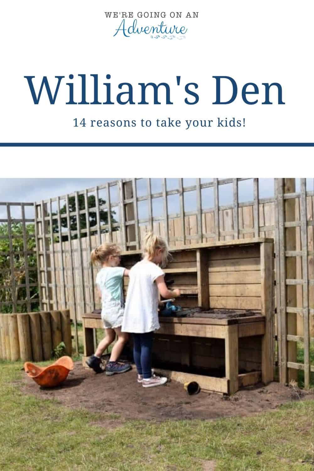 The mud kitchen at William's Den is just one of the reasons why we loved it!
We're going on an adventure | www.goingonanadventure.co.uk