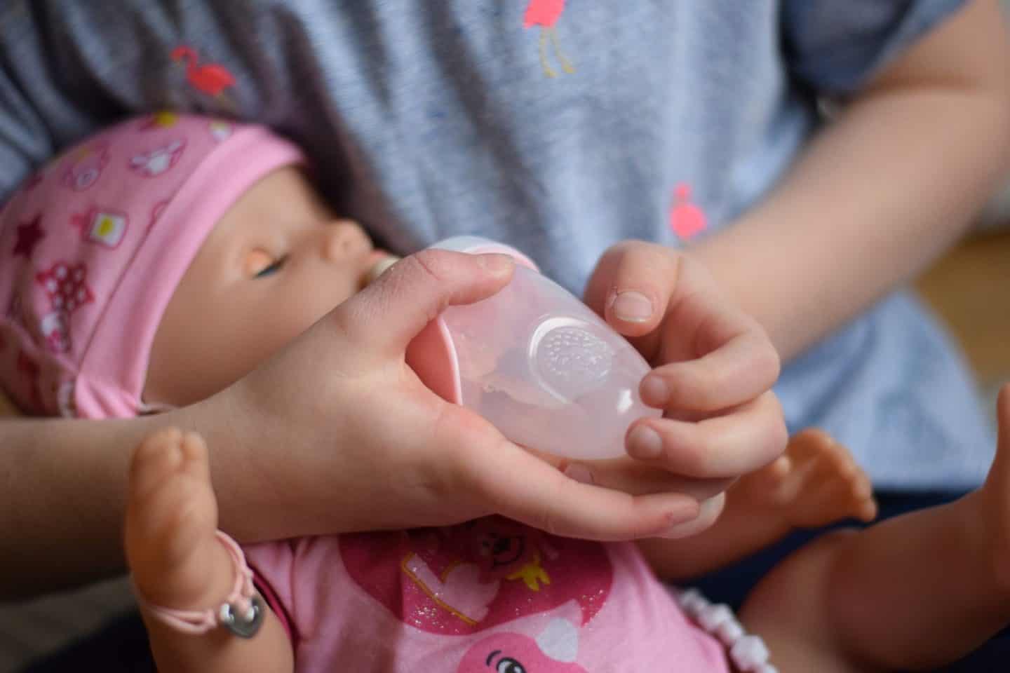 BABY born doll with bottle