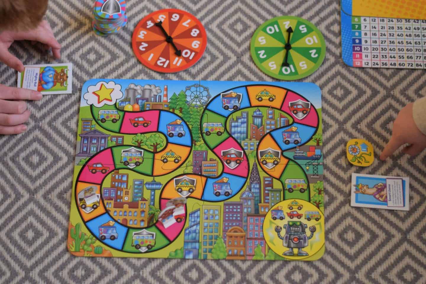 Orchard Toys Times Tables Heroes board game to practise times tables recall