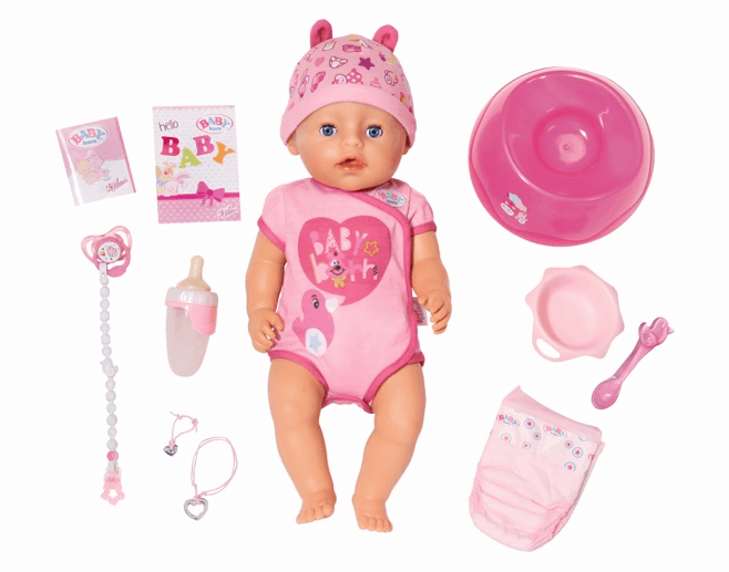 Soft touch doll with accessories