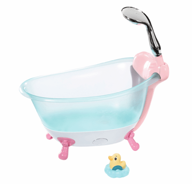 Doll bath with real water shower function