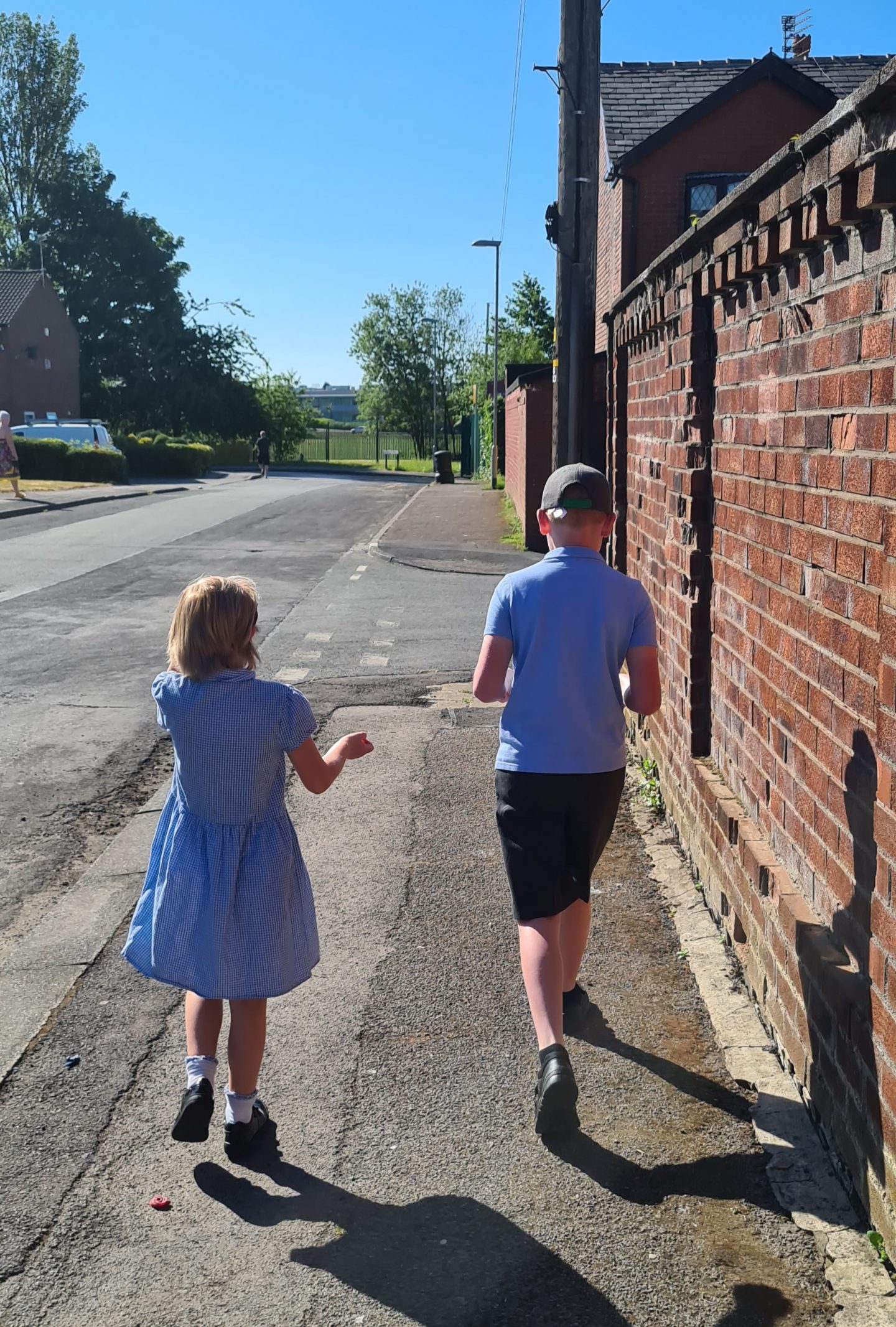Children walking back to school after lockdown