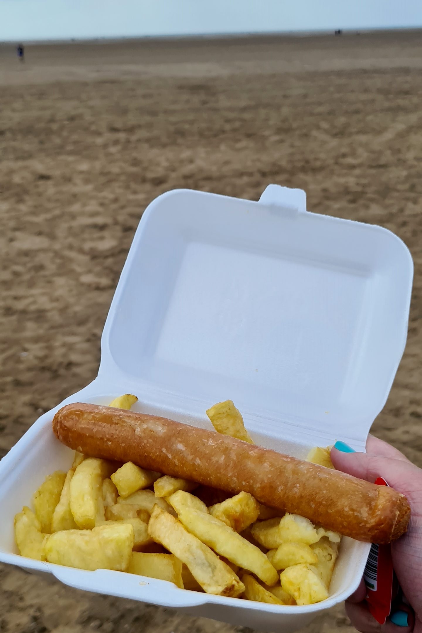 Chips on the beach in Lytham