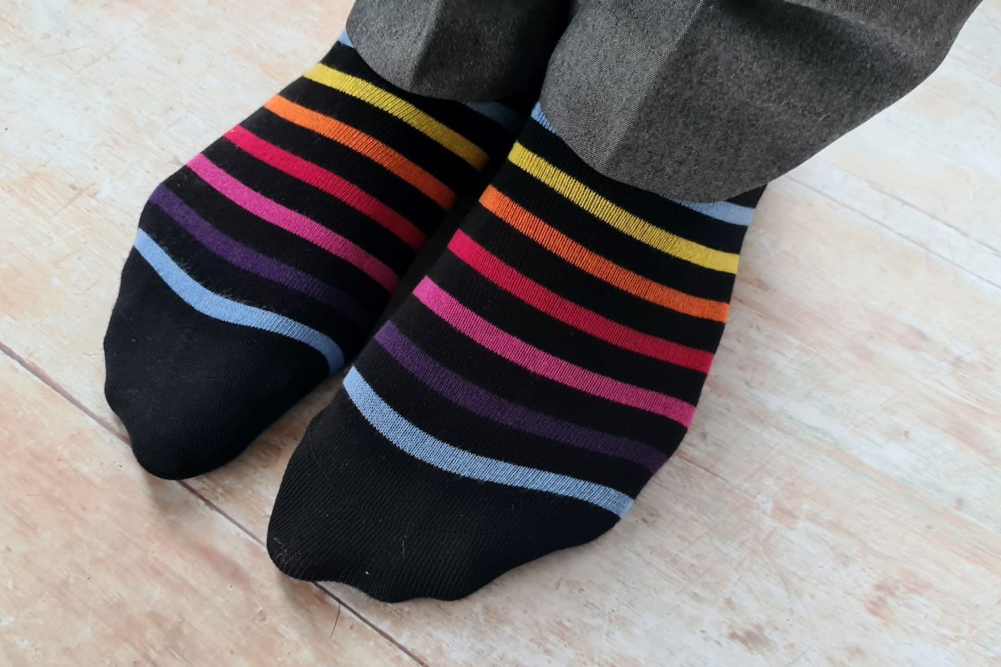 rainbow stripe bamboo socks from SOCKSHOP