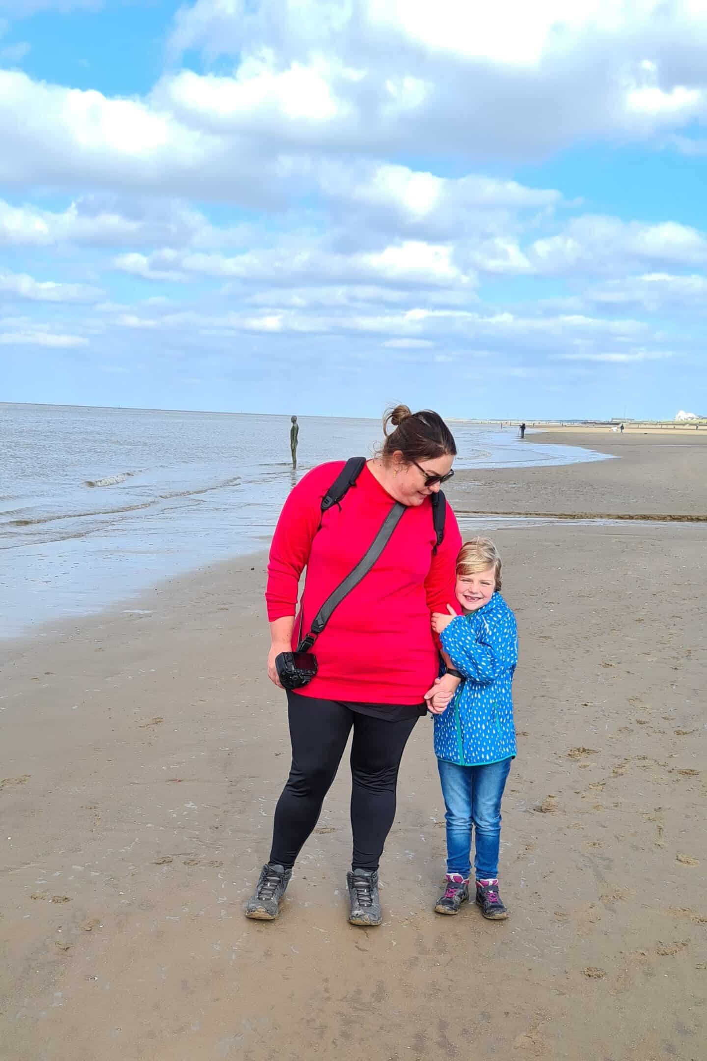 Colette and Amy at Crosby beach
