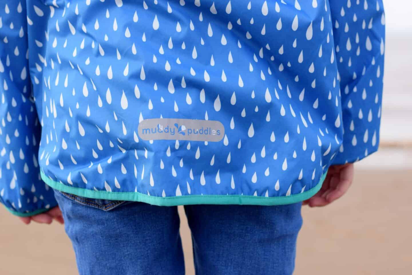 reflective details on Muddle Puddles Ecosplash jacket