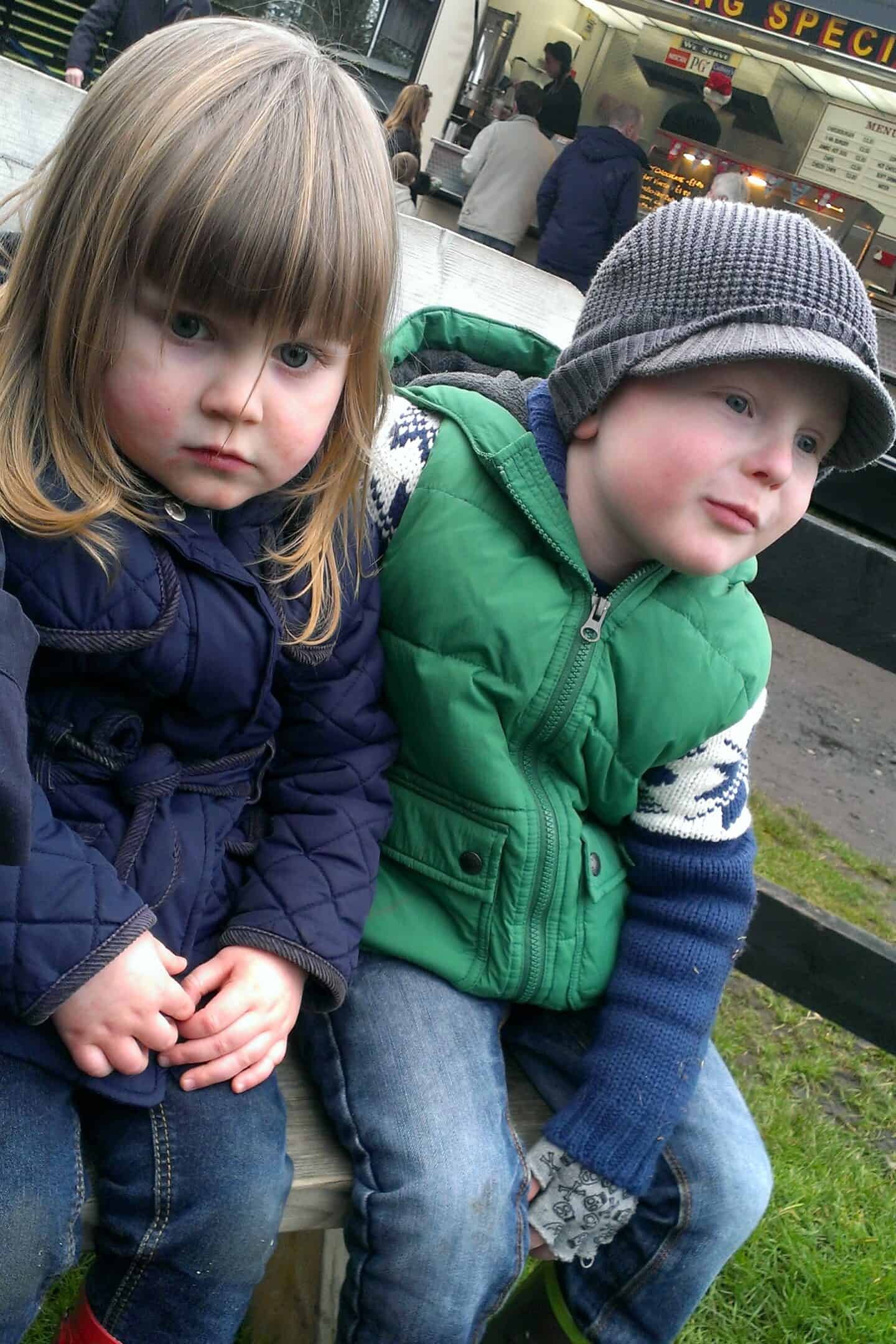 Hungry children after seeing Santa at Tatton Park