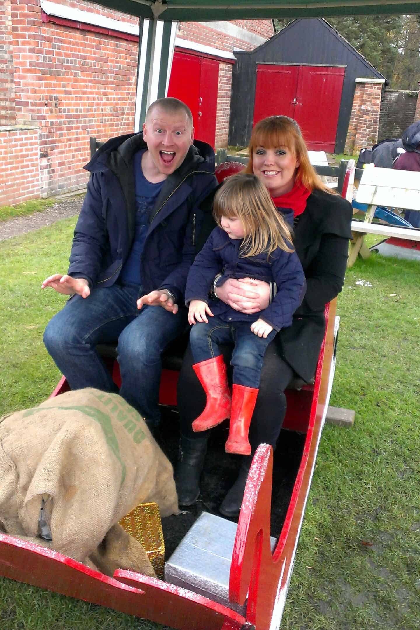 Santa's sleigh in the farm yard at Tatton Park