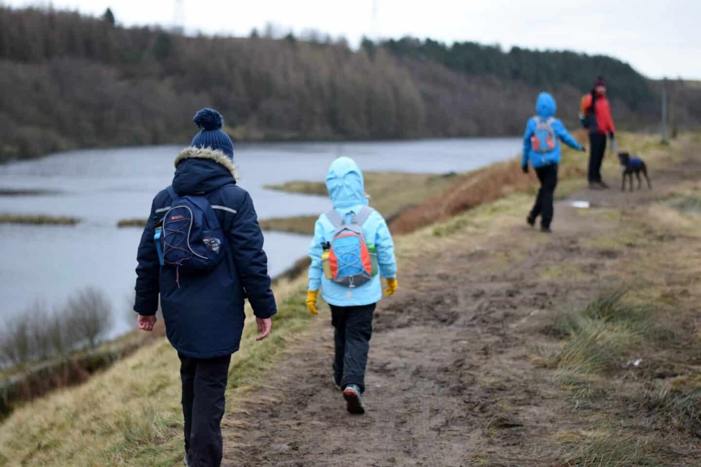 Muddy walk around Greenbooth Reservoir
